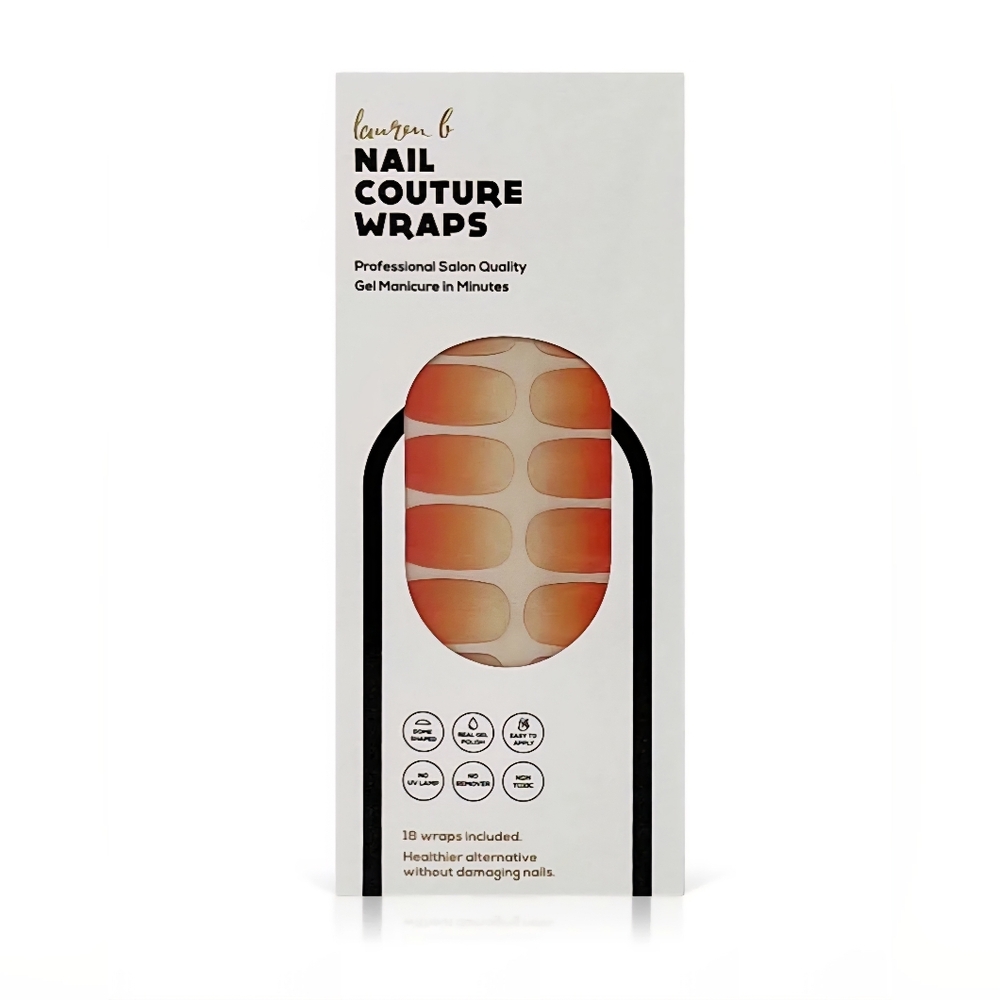 NWT Lauren B Beauty Apricot Gradient Gel Nail Wrap